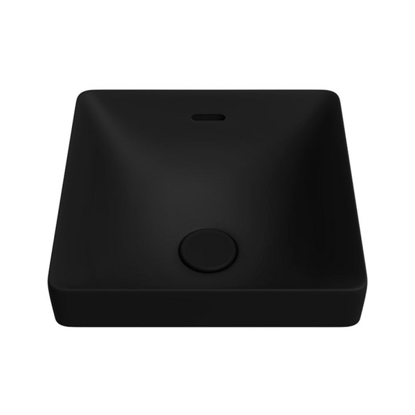 Fienza Aluca Square Semi-Inset Basin with Overflow Matte Black