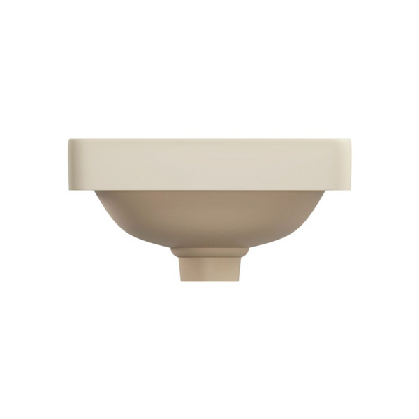 Fienza Aluca Square Semi-Inset Basin with Overflow Matte Khaki