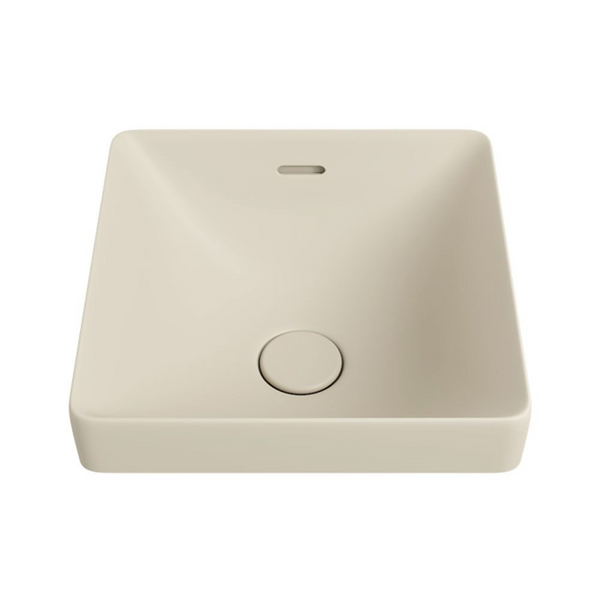 Fienza Aluca Square Semi-Inset Basin with Overflow Matte Khaki