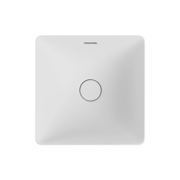 Fienza Aluca Square Semi-Inset Basin with Overflow Matte White