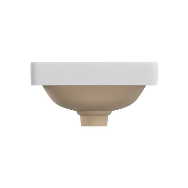 Fienza Aluca Square Semi-Inset Basin with Overflow Gloss White
