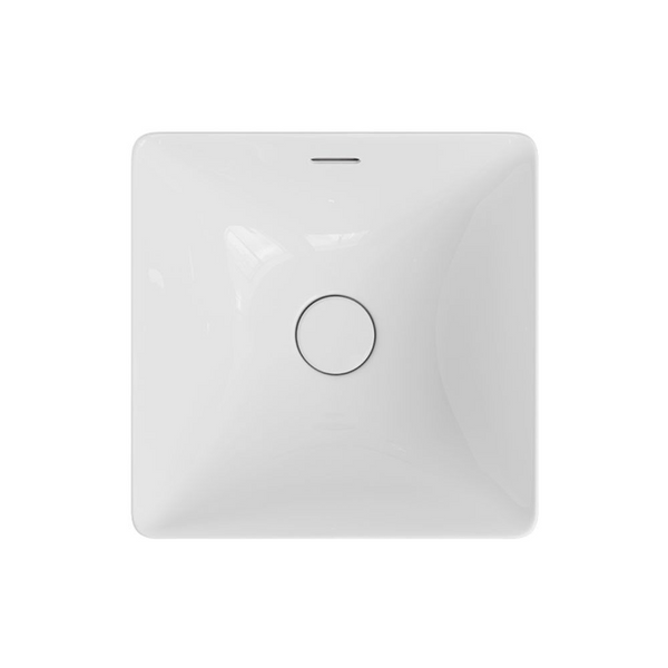Fienza Aluca Square Semi-Inset Basin with Overflow Gloss White