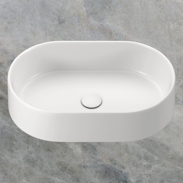 Fienza Aluca Pill Above Counter Basin Matte White