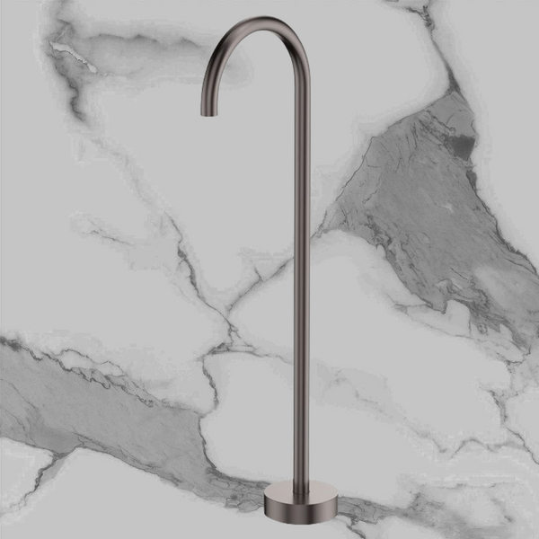 Fienza Kaya Gooseneck Floor Mounted Bath Outlet Gunmetal