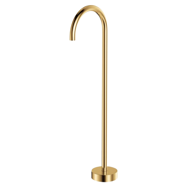 Fienza Kaya Gooseneck Floor Mounted Bath Outlet Urban Brass