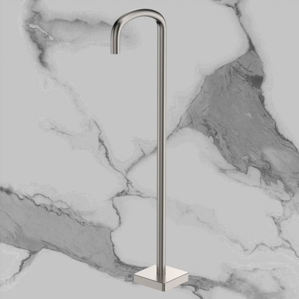Fienza Tono Floor Mounted Bath Outlet Brushed Nickel