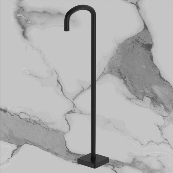 Fienza Tono Floor Mounted Bath Outlet Matte Black