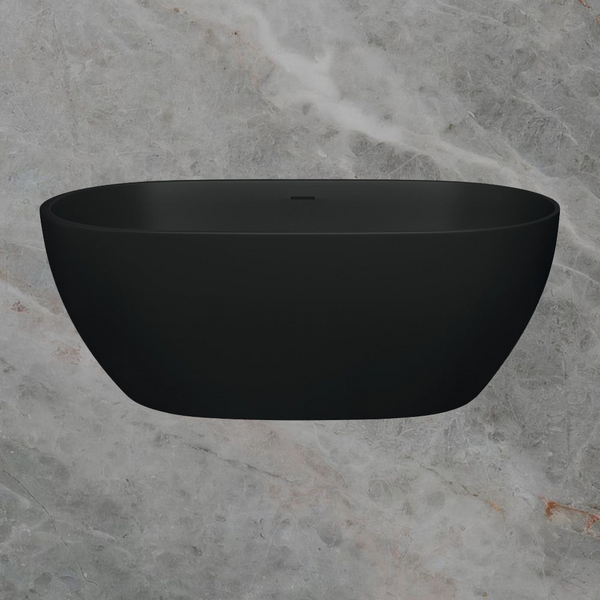 Fienza Luciana Solid Surface Bath 1500mm Matte Black