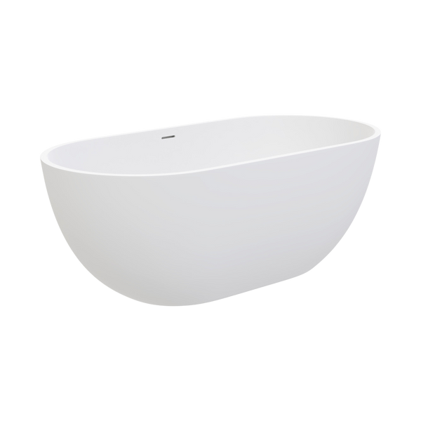 Fienza Nero Solid Surface Bath 1400mm Matte White
