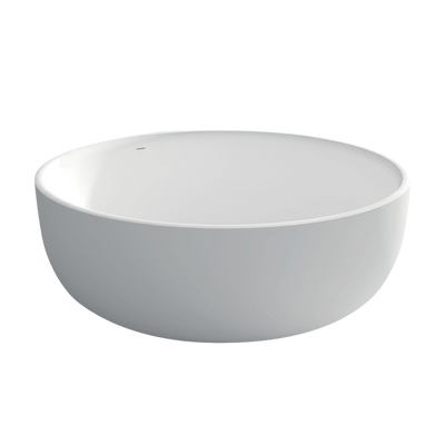 Fienza Shinto Solid Surface Bath with Overflow Matte White