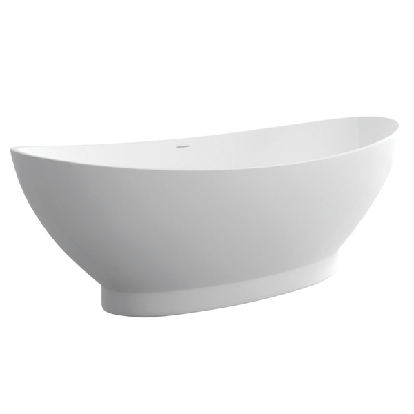 Fienza Antonia Solid Surface Bath with Overflow Matte White