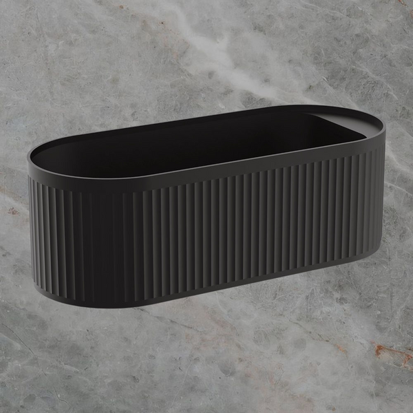 Fienza Minka Solid Surface Bath 1700mm Matte Black