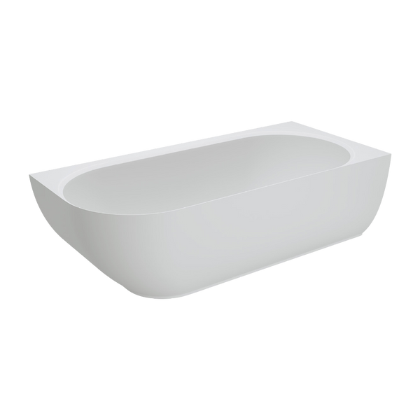 Fienza Matta Left Hand Solid Surface Corner Bath 1700mm Matte White