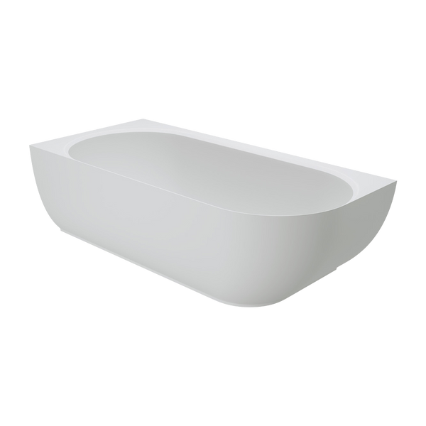 Fienza Matta Right Hand Solid Surface Corner Bath 1700mm Matte White