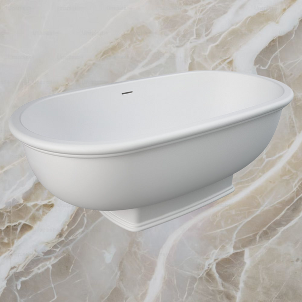 Fienza RAK Washington Solid Surface Bath Matte White