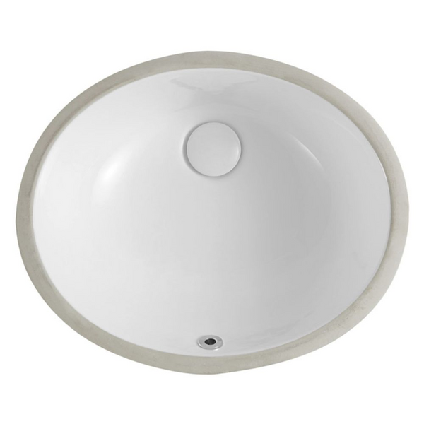 Fienza Karmen Undermount Basin with Overflow Gloss White