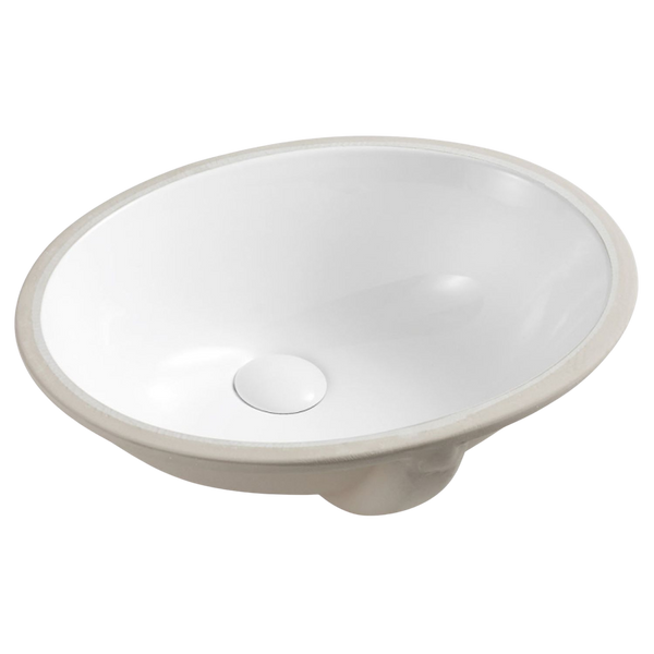 Fienza Karmen Undermount Basin with Overflow Gloss White