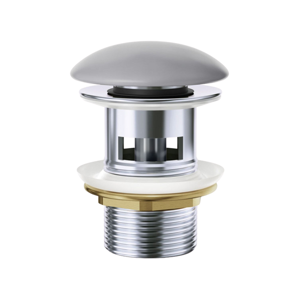 Fienza Pop-Up 32mm with Overflow Basin Waste with Ceramic Cap Matte Light Grey