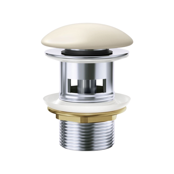 Fienza Pop-Up 32mm with Overflow Basin Waste with Ceramic Cap Matte Khaki
