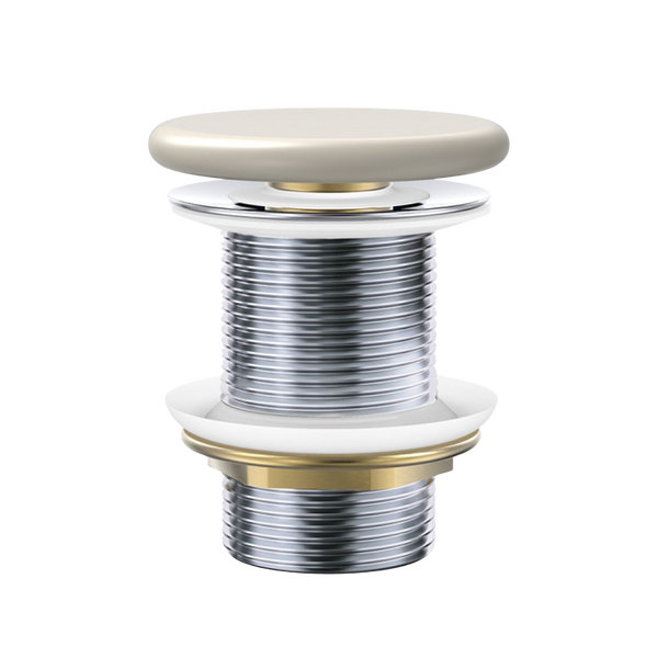 Fienza Pop-Up 32mm Non-Overflow Basin Waste with Flat Ceramic Cap Matte Khaki