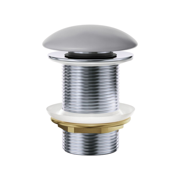 Fienza Pop-Up 32mm Non-Overflow Basin Waste with Ceramic Cap Matte Light Grey