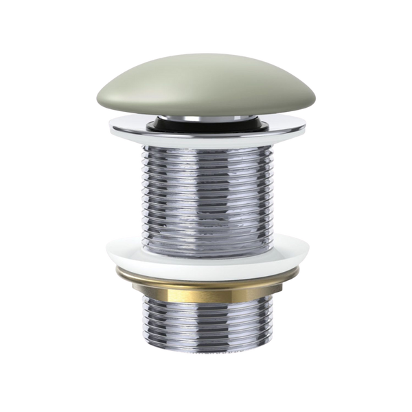 Fienza Pop-Up 32mm Non-Overflow Basin Waste with Ceramic Cap Matte Olive