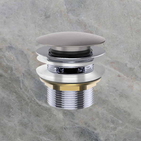 Fienza Universal Pull-Out/Pop-Up Brass Cap Bath Waste with Overflow Gunmetal