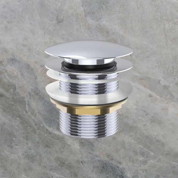 Fienza Universal Pull-Out/Pop-Up Brass Cap Bath Waste Non-Overflow Chrome