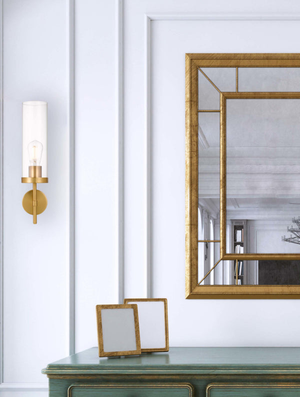 Telbix Garot Wall Lamp Antique Gold Clear