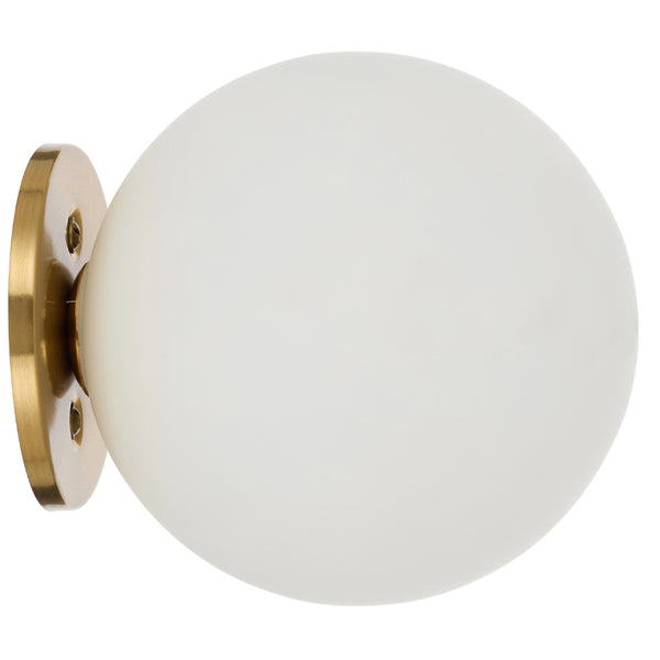 Telbix Gaston Wall Light Antique Gold Opal Matt
