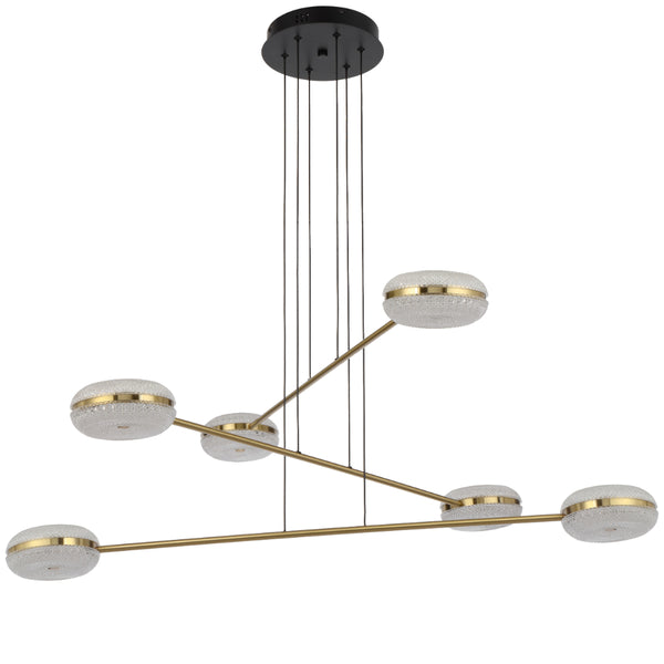 Telbix Govan 6 Light Pendant Antique Gold