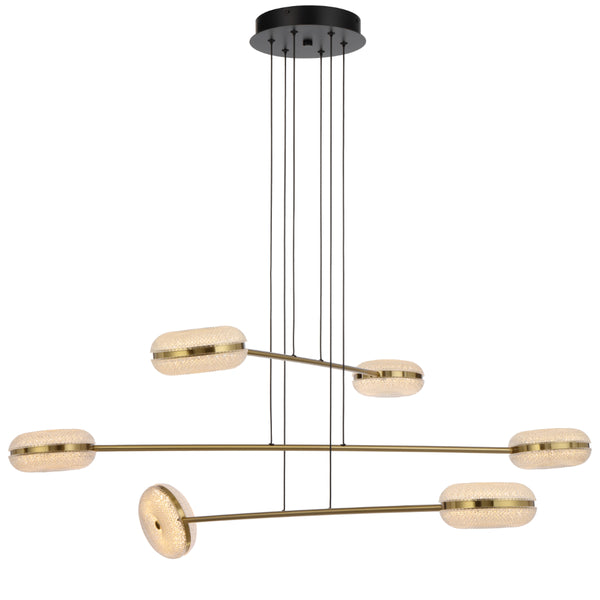 Telbix Govan 6 Light Pendant Antique Gold