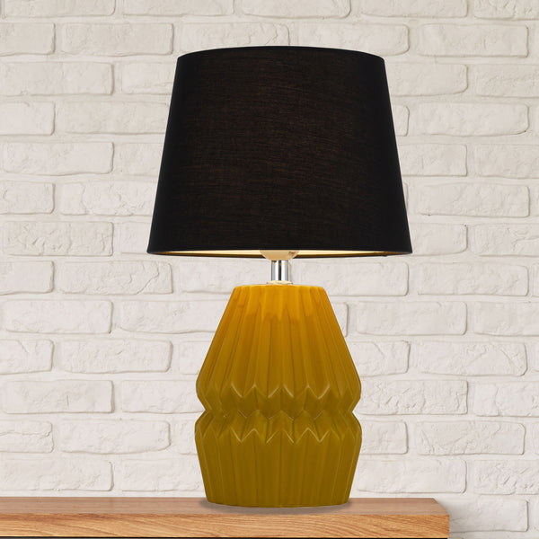 Telbix Greet Ceramic Table Lamp Yellow