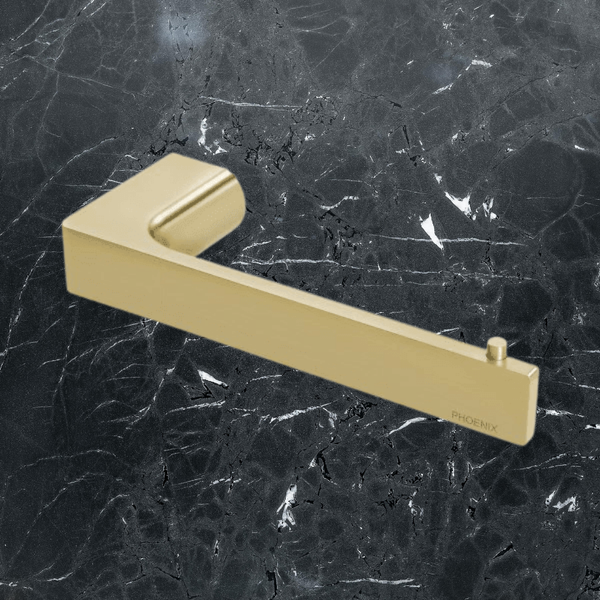 Phoenix Gloss Toilet Roll Holder Brushed Gold