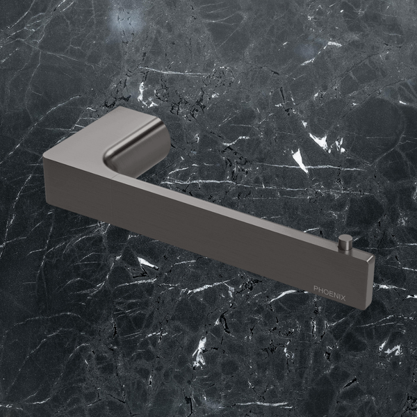 Phoenix Gloss Toilet Roll Holder Brushed Carbon