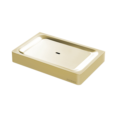 Phoenix Gloss Soap Dish Brushed Gold