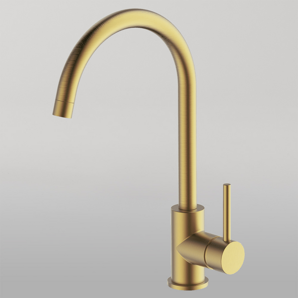 Gareth Ashton Lucia Goose Sidelever Mixer Brushed Brass