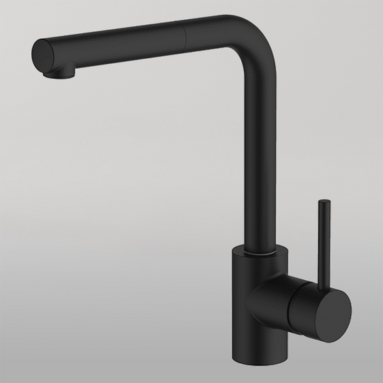 Lucia Sidelever Laundry Tap Mixer With Pull Out Black Lead Free