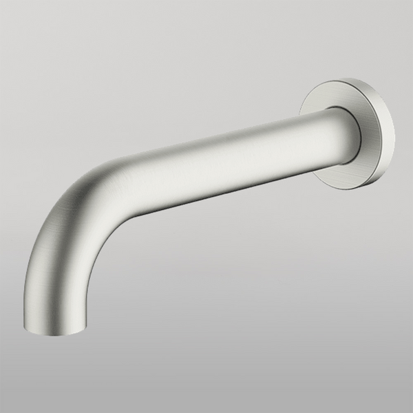 Gareth Ashton Lucia Curved Basin And Bath Spout 230mm Brushed Nickel