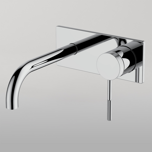 Gareth Ashton Poco Knurled Wall Basin Set 165mm Chrome