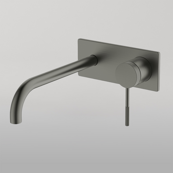 Gareth Ashton Poco Knurled Wall Basin Set 220mm Gunmetal