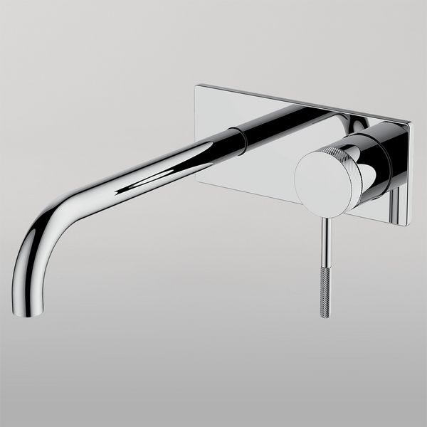 Gareth Ashton Poco Knurled Wall Basin Set 220mm Chrome