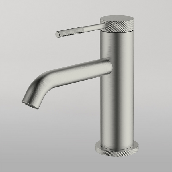 Gareth Ashton Poco Knurled Basin Mixer Brushed Nickel