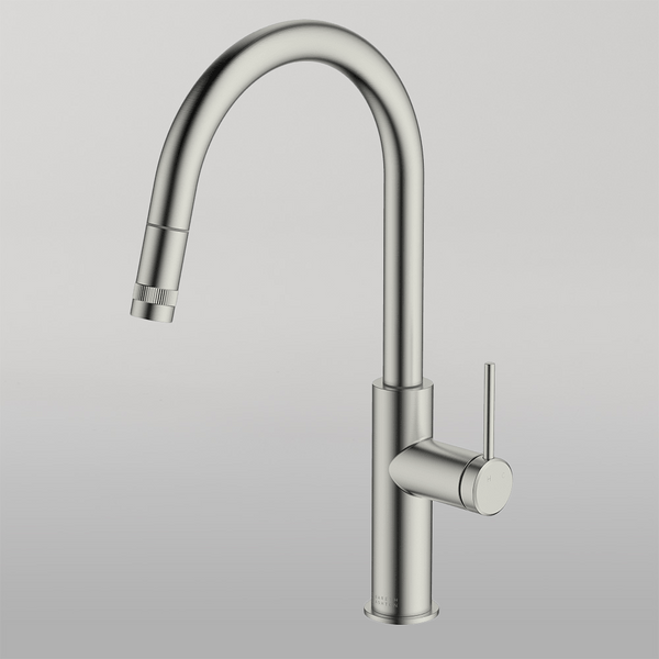 Gareth Ashton Poco Pull Out Kitchen Mixer Brushed Nickel Lead Free