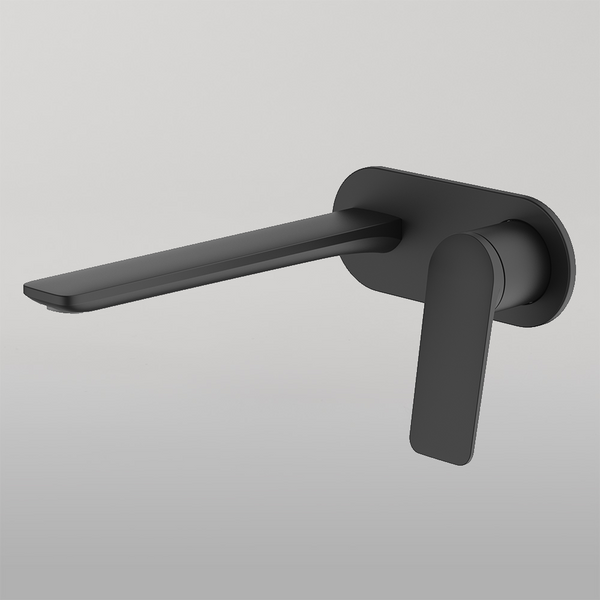 Gareth Ashton Vela Wall Set With 220mm Wall Spout Black