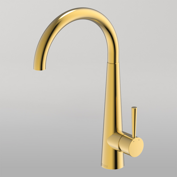 Gareth Ashton 304 Gooseneck Bar Sink Mixer Eureka Gold