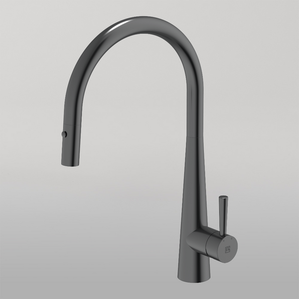 Gareth Ashton 304 Gooseneck Pull Out With Dual Spray Function Kitchen Mixer Black Pearl