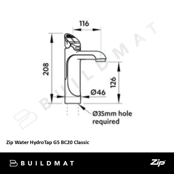 Zip Water HydroTap G5 BC20 Classic Brushed Chrome