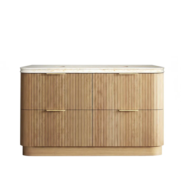 Otti Havana Fluted 1500mm Woodland Oak Floorstanding Curve Vanity