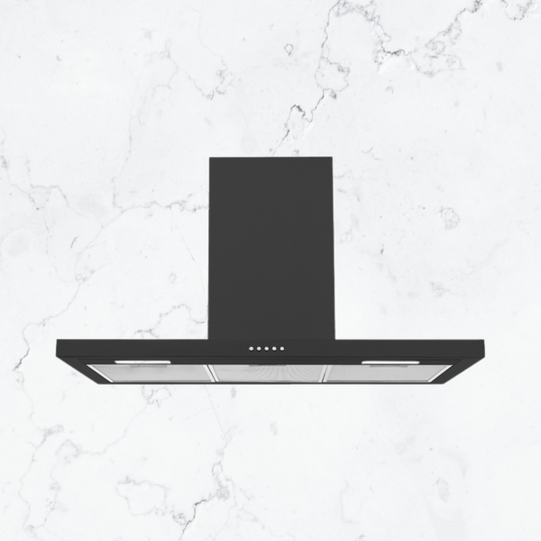 Haier 90cm 500 Series Box Chimney Wall Rangehood Black